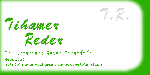 tihamer reder business card